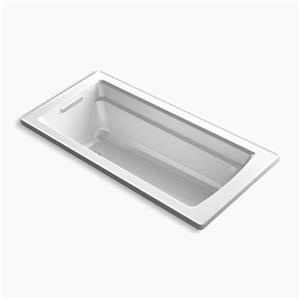 KOHLER 66-in x 32-in Drop-in Bath Reversible Drain