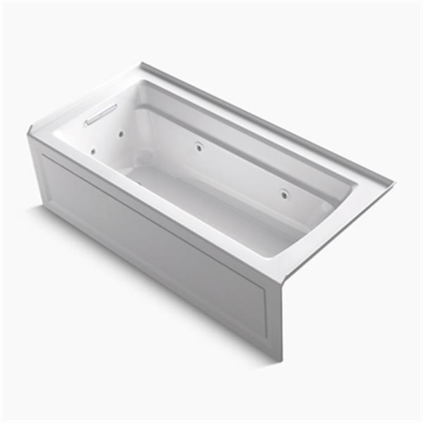 KOHLER 66-in x 32-in Integral Apron Whirlpool with Tile Flange and Drain