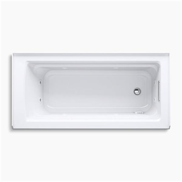 KOHLER 66-in x 32-in Integral Apron Whirlpool with Tile Flange