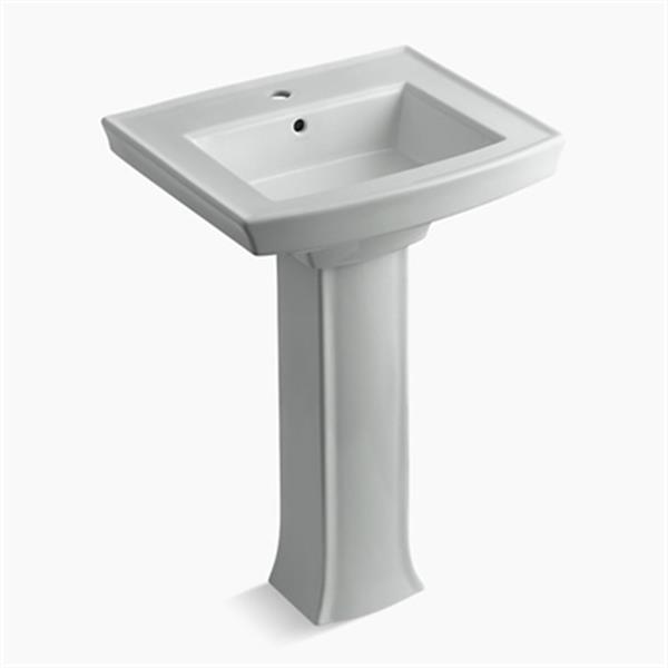 KOHLER Archer 23 94 In X 35 25 In Ice Grey Porcelain Pedestal Sink With   330041239 MainImage 001 L 