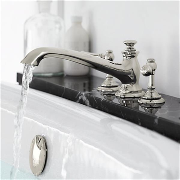 Kohler Artifacts Vibrant Polished Nickel Deck Mount Bath Prong Handle Trims T98071 4 Sn Rona 3743