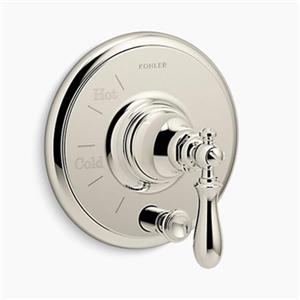 KOHLER Artifacts Vibrant Polished Nickel Rite-Temp Pressure-Balancing Valve Trim