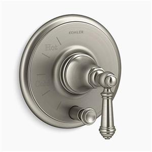 KOHLER Artifacts Vibrant Brushed Nickel Rite-Temp Pressure-Balancing Valve Trim