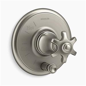 KOHLER Artifacts Vibrant Brushed Nickel Rite-Temp Pressure-Balancing Valve Trim