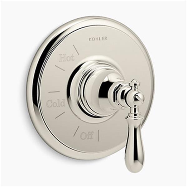 KOHLER Artifacts Vibrant Polished Nickel Rite-Temp Pressure-Balancing Valve Trim