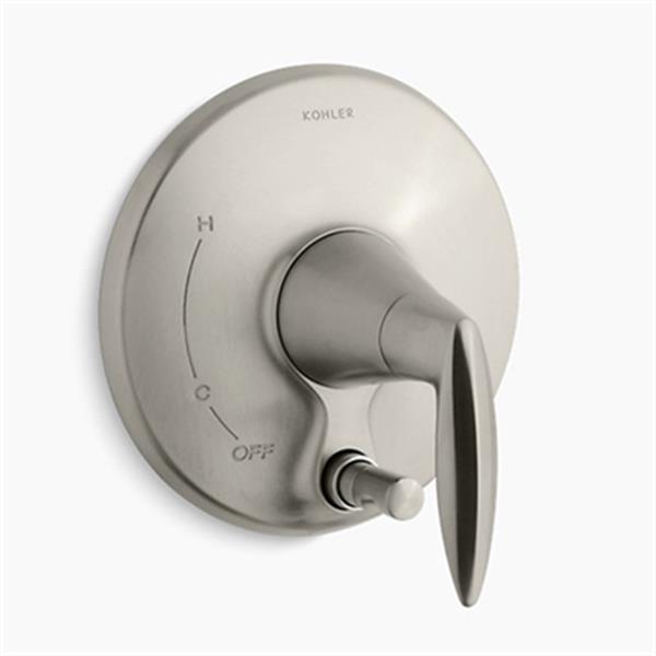KOHLER Alteo Vibrant Brushed Nickel Valve Trim with PushButton