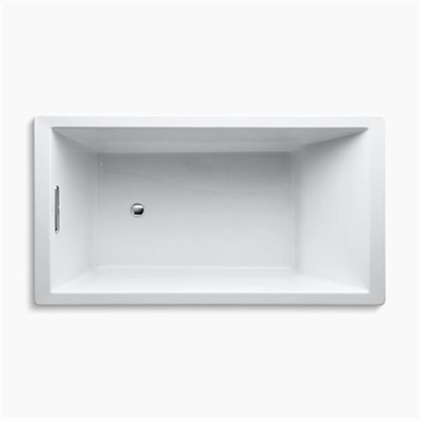 KOHLER 66-in x 36-in Drop-in Bath with End Drain