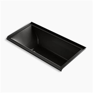 KOHLER 60-in x 30-in Alcove BubbleMassage Air Bath with Bask Heated Surface