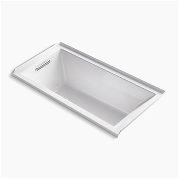 KOHLER 60-in x 30-in Alcove BubbleMassage Air Bath with Integral Tile Flange