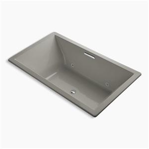 KOHLER 72-in x 42-in Drop-in VibrAcoustic Bath with Chromatherapy and Center Drain