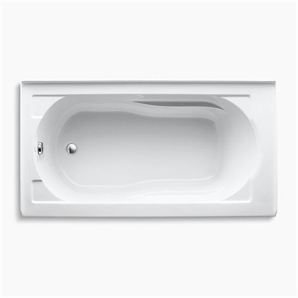 KOHLER 60-in x 32-in Alcove Bath with Integral Apron and Tile Flange