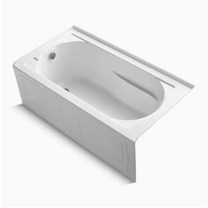 KOHLER 60-in x 32-in Alcove Bath with Integral Apron and Tile Flange