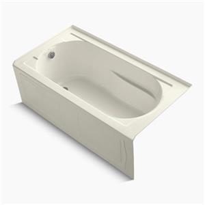 KOHLER 60-in x 32-in Alcove Bath with Integral Apron and Tile Flange