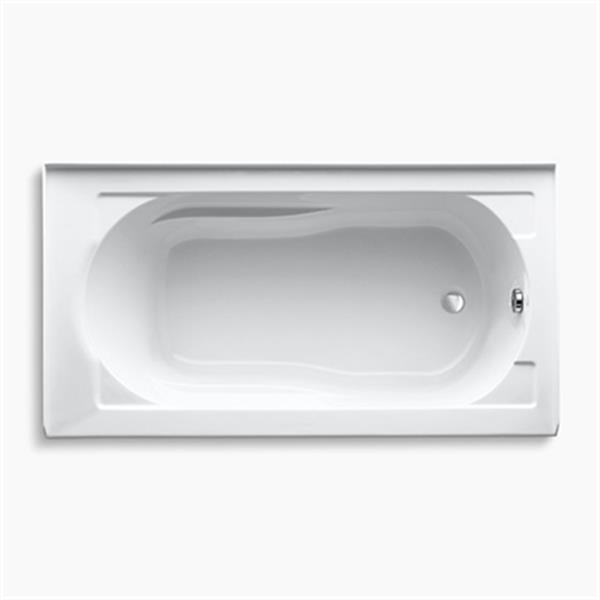 KOHLER 60-in x 32-in Alcove Bath with Integral Apron and Tile Flange