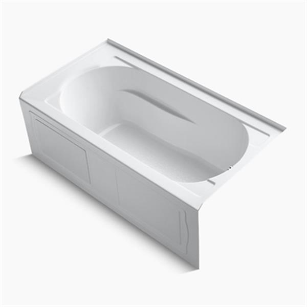 KOHLER 60-in x 32-in Alcove Bath with Integral Apron and Tile Flange