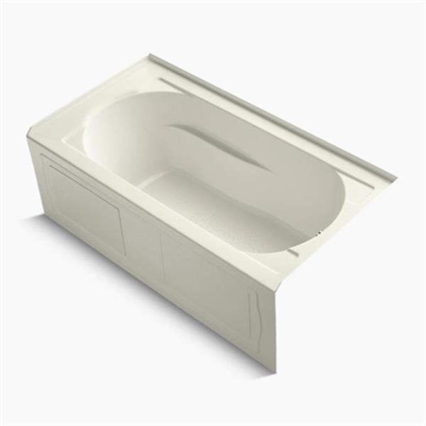 KOHLER 60-in x 32-in Alcove Bath with Integral Apron and Tile Flange