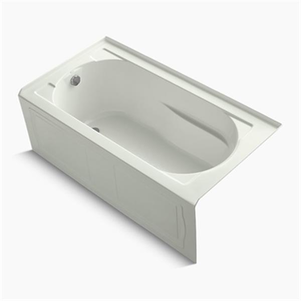 KOHLER 60-in x 32-in Alcove Bath with Bask Heated Surface and Integral Apron