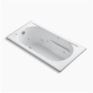 KOHLER 60-in x 32-in Drop-in Whirlpool with Reversible Drain and Heater