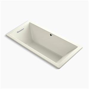 KOHLER 66-in x 32-in Drop-in Bath with Bask Heated Surface and End Drain