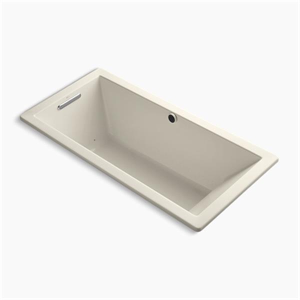 KOHLER BubbleMassage 66-in x 32-in Drop-in Bath with Reversible Drain and Bask Heated Surface