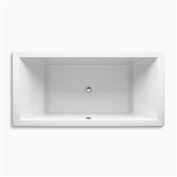KOHLER 72-in x 36-in Drop-in Bath with Bask Heated Surface and Center Drain