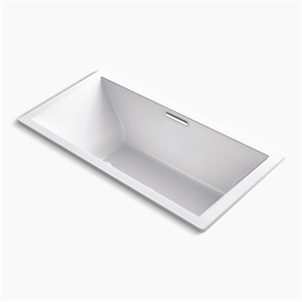 KOHLER 72-in x 36-in Drop-in Bath with Bask Heated Surface and Center Drain