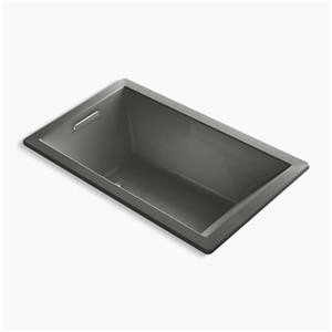 KOHLER 60-in x 36-in Rectangle Drop-in BubbleMassage Air bath with Reversible Drain and Bask Heated Surface