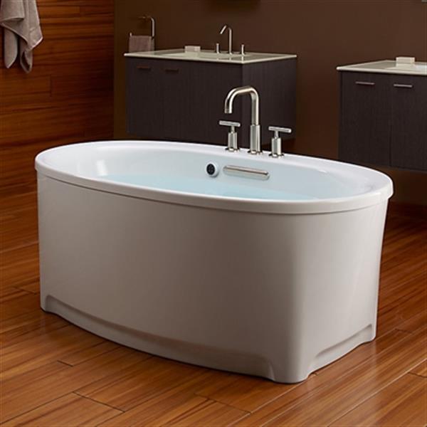 KOHLER 60in x 36in Oval Freestanding Bath with Bask Heated Surface