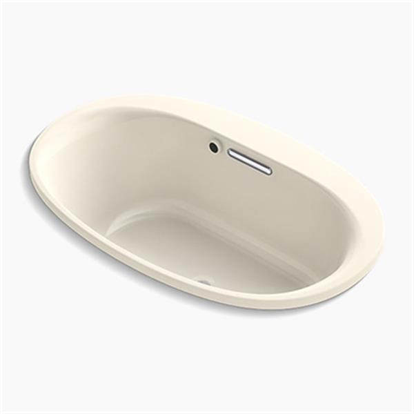 KOHLER 60-in x 36-in Oval Drop-in Bath with Bask Heated Surface