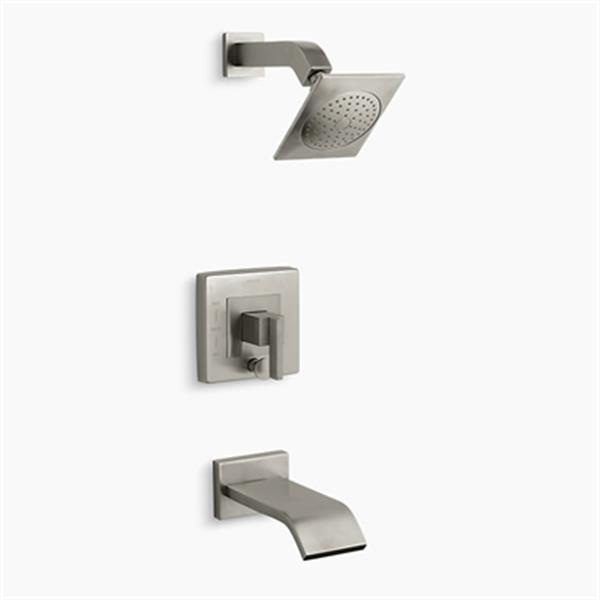KOHLER Loure Vibrant Brushed Nickel RiteTemp Bath and Shower Valve