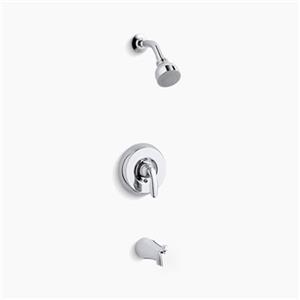 KOHLER Coralais Polished Chrome Bath and Shower Trim Set with 1.75GPM Showerhead
