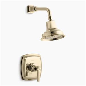 KOHLER Margaux  Vibrant French Gold Rite-Temp Pressure-Balancing Shower Faucet Trim with Lever Handle