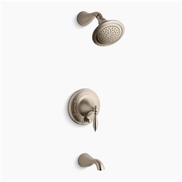 KOHLER Finial Vibrant Brushed Bronze RiteTemp PressureBalancing Bath