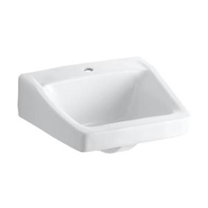 KOHLER Chesapeake 19.25-in White Wall-Mount/Concealed Arm Carrier Bathroom Sink
