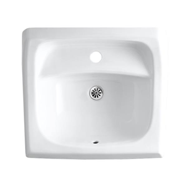 KOHLER Kingston 21.25-in White Porcelain U Shaped Wall Mounted Sink
