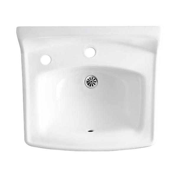 KOHLER Greenwich 20.75-in White Porcelain Rectangular Wall Mounted Sink