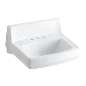 KOHLER Greenwich 20.75-in White Porcelain Rectangular Wall Mounted Sink