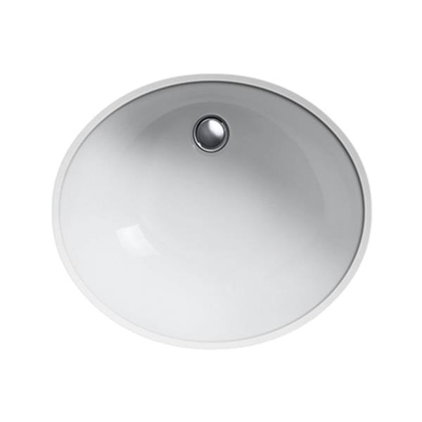 KOHLER Caxton 19.25in White China Fire Clay Under Counter with Glazed