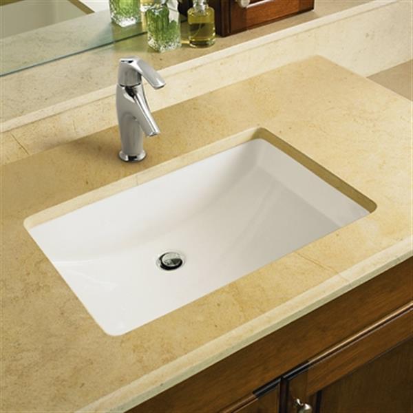 KOHLER Ladena 23.25-in White China Fire Clay Rectangular Under Counter Sink