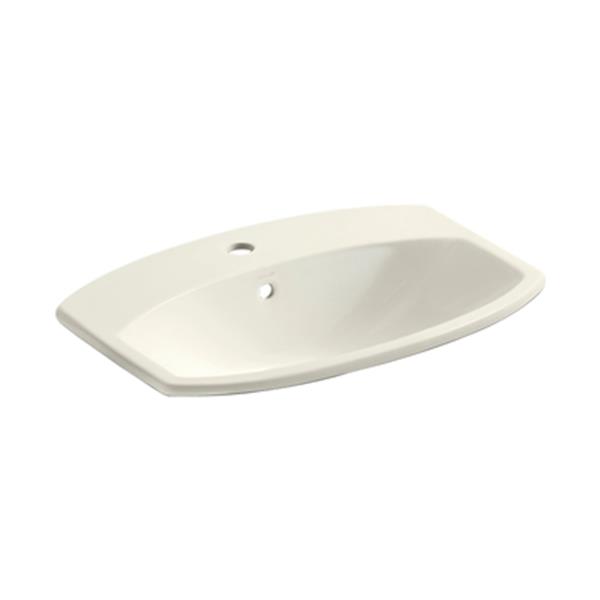 KOHLER Cimmarron 23-in Biscuit China Fire Clay Self Rimming Sink