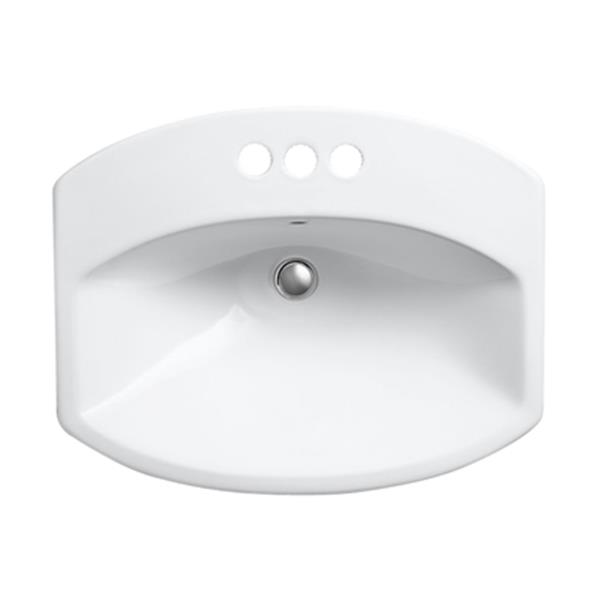 KOHLER Cimmarron 23-in White China Fire Clay Self Rimming Sink