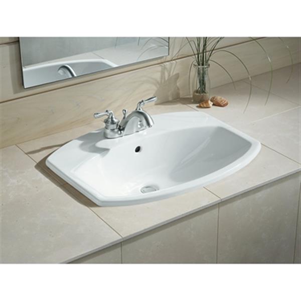 KOHLER Cimmarron 23-in White China Fire Clay Self Rimming Sink