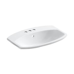 KOHLER Cimmarron 23-in White China Fire Clay Self Rimming Sink