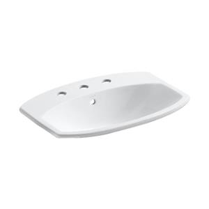 KOHLER Cimmarron 23-in White China Fire Clay Self Rimming Sink