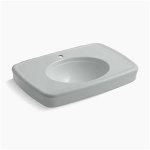 KOHLER Bancroft 30.38-in x 8.69-in Ice Grey Porcelain Sink with Faucet Hole