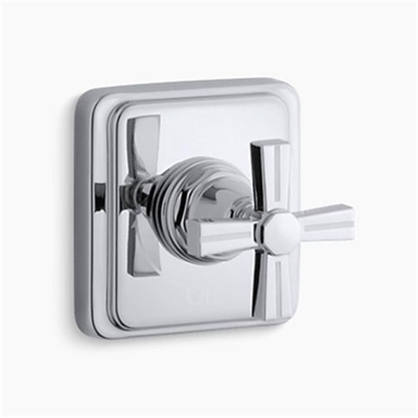 KOHLER Pinstripe Polished Chrome Cross Handle Volume Control Trim T131743BCP RONA