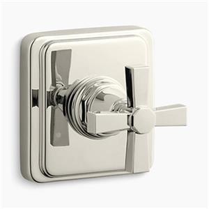 KOHLER Pinstripe Vibrant Polished Nickel Cross Handle Pure Transfer Valve Trim