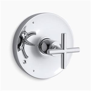 KOHLER Purist Polished Chrome Cross Handle Rite-Temp Valve Trim