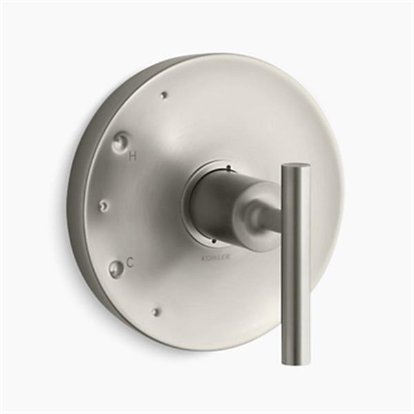 KOHLER Purist Vibrant Brushed Nickel Lever Handle Rite-Temp Valve Trim