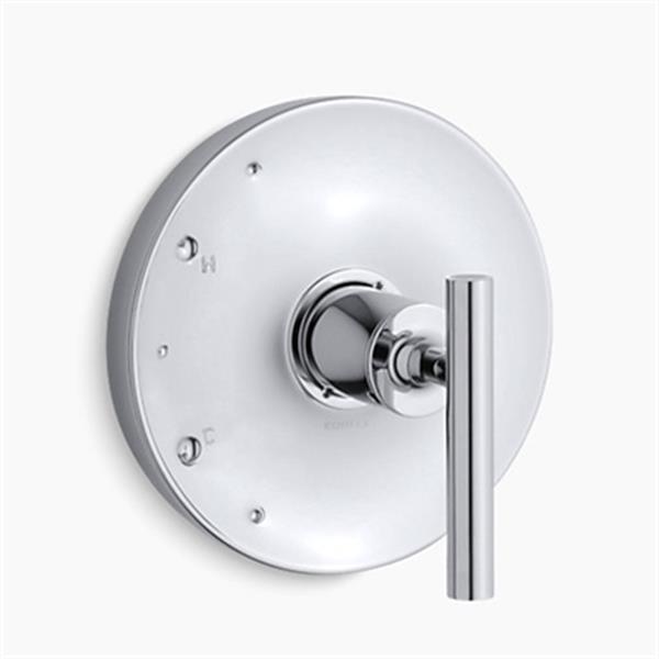 KOHLER Purist Polished Chrome Lever Handle Rite-Temp Valve Trim